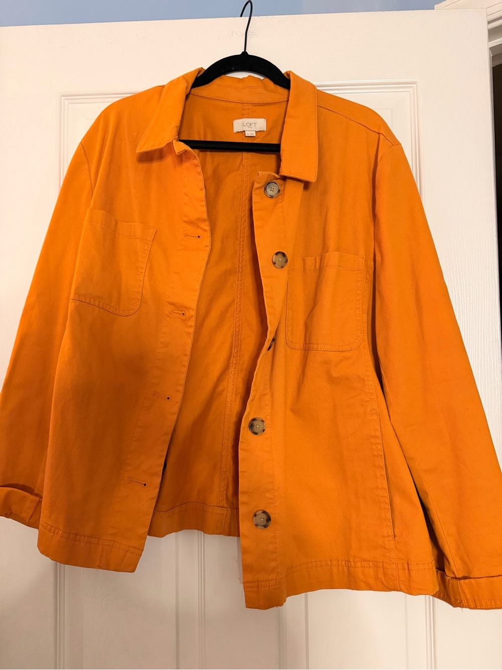 Loft fall orange utility jacket